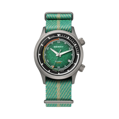 BERNY AMT159M - green dial front view packshot