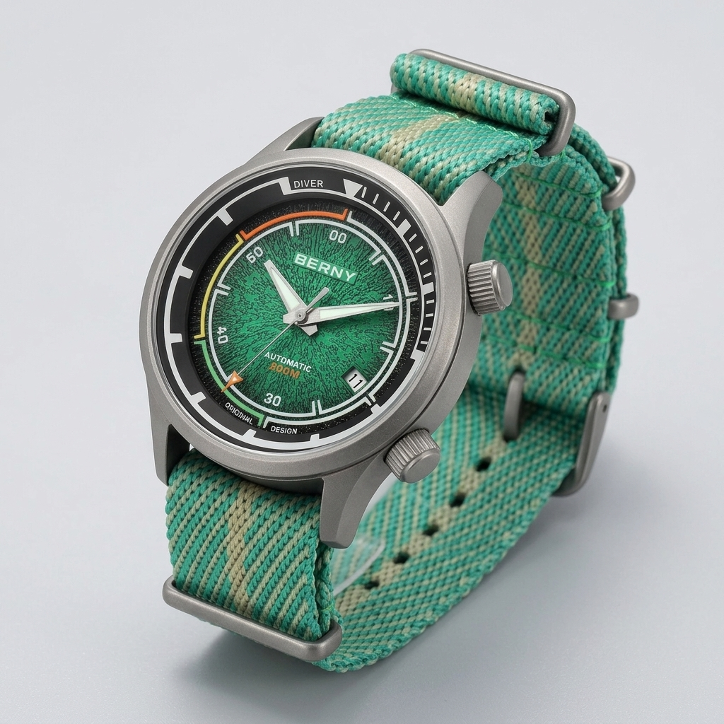 BERNY AMT159M - three-quarter case view