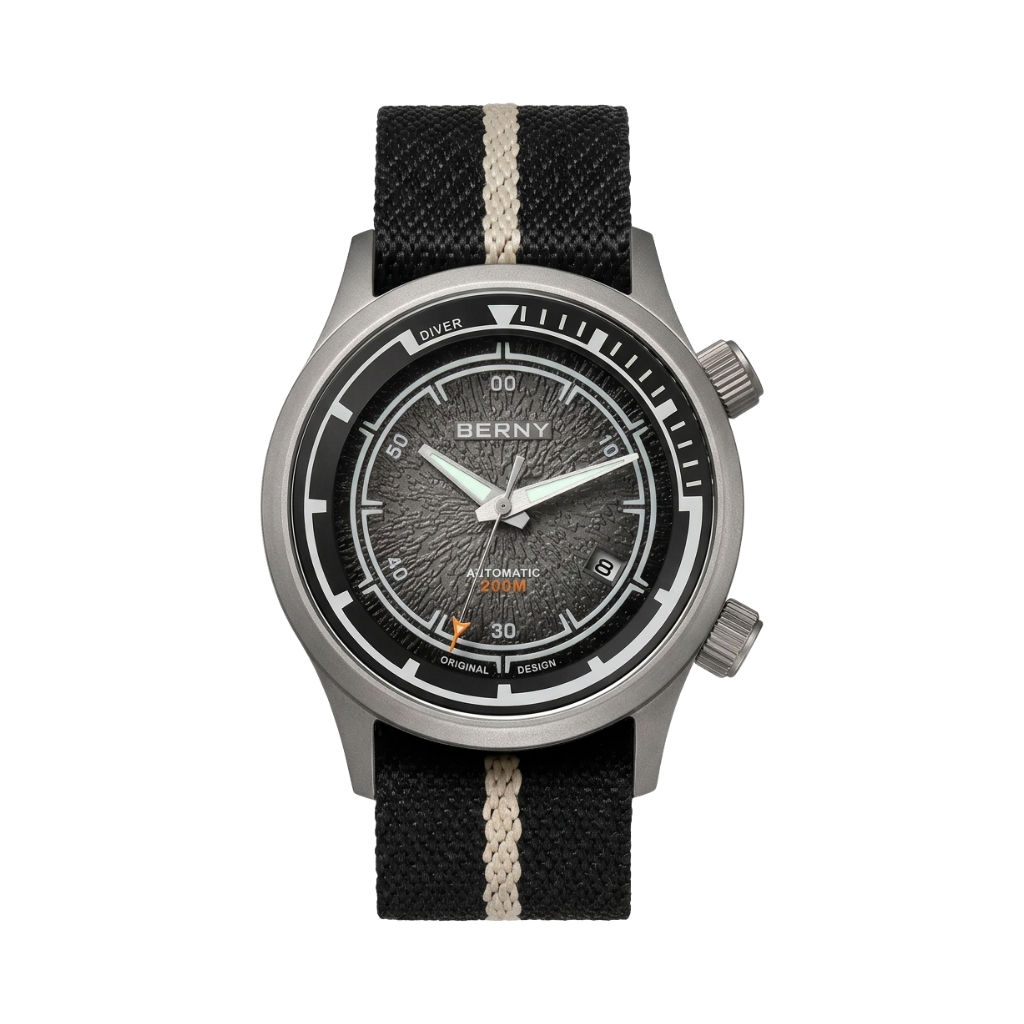 BERNY AMT159M - black dial front view packshot