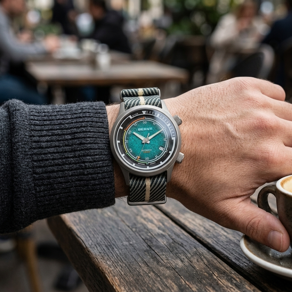 BERNY AMT159M - wrist shot lifestyle