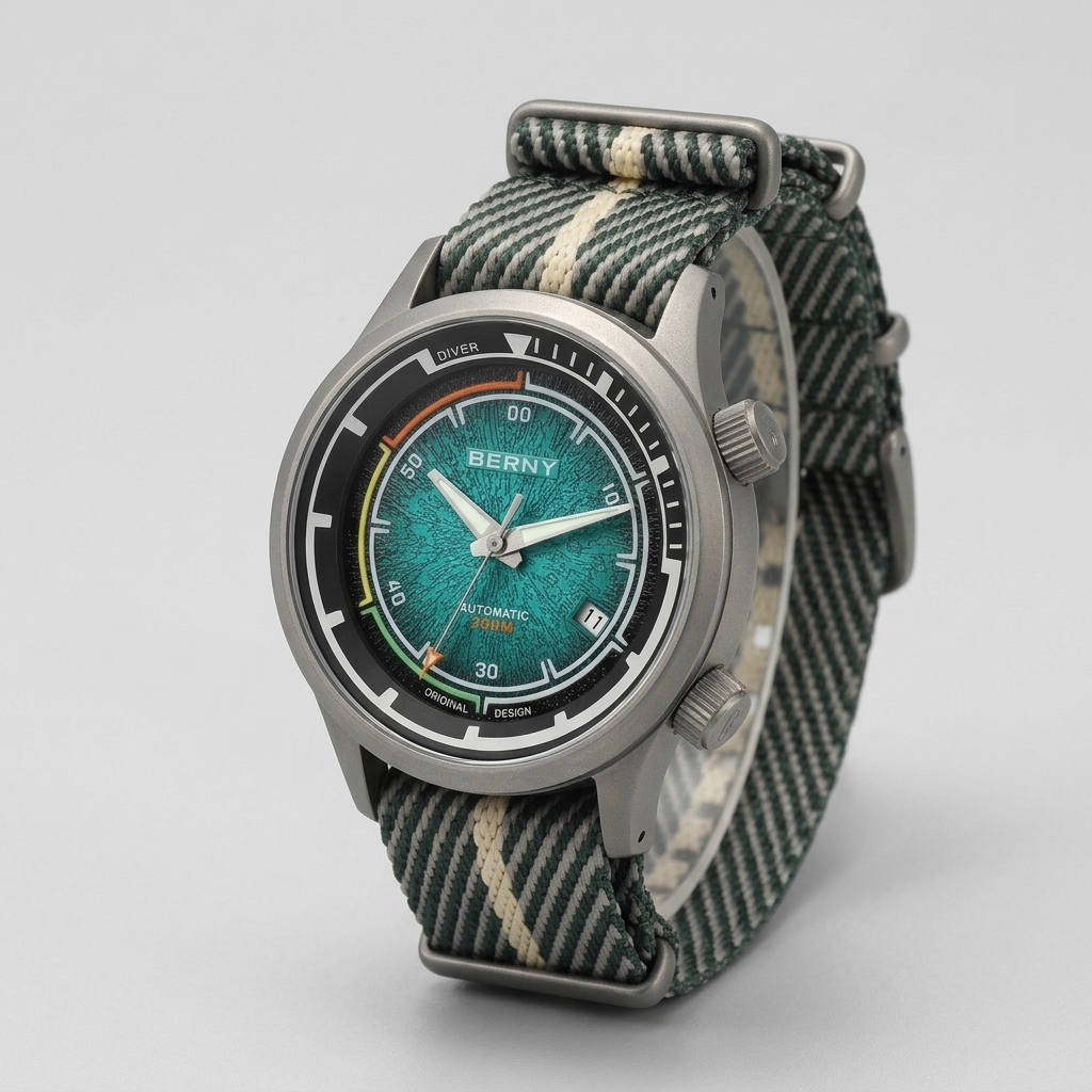BERNY AMT159M - three-quarter case view