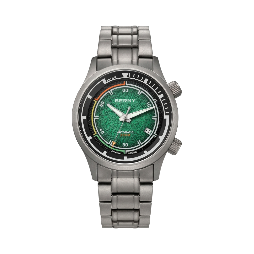 BERNY AMT159M - green dial front view packshot