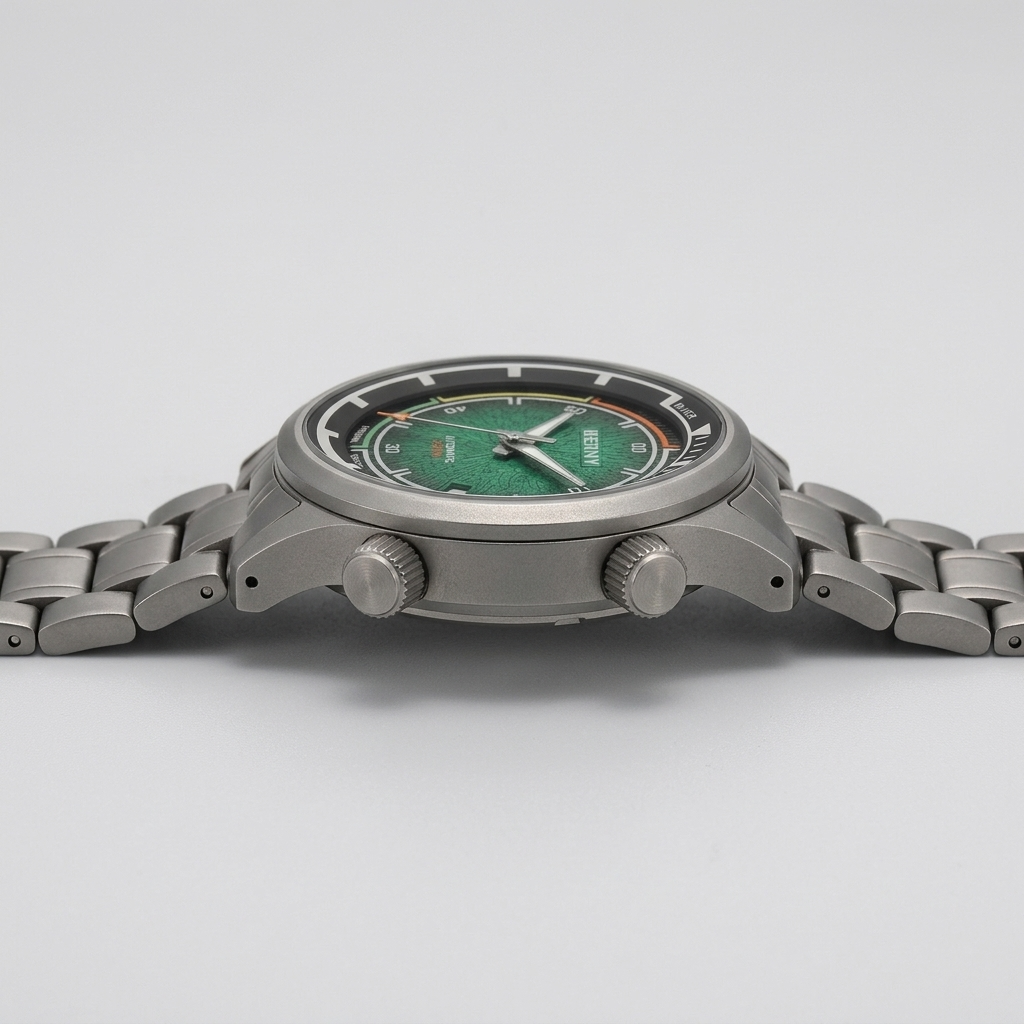 BERNY AMT159M - side profile case crown