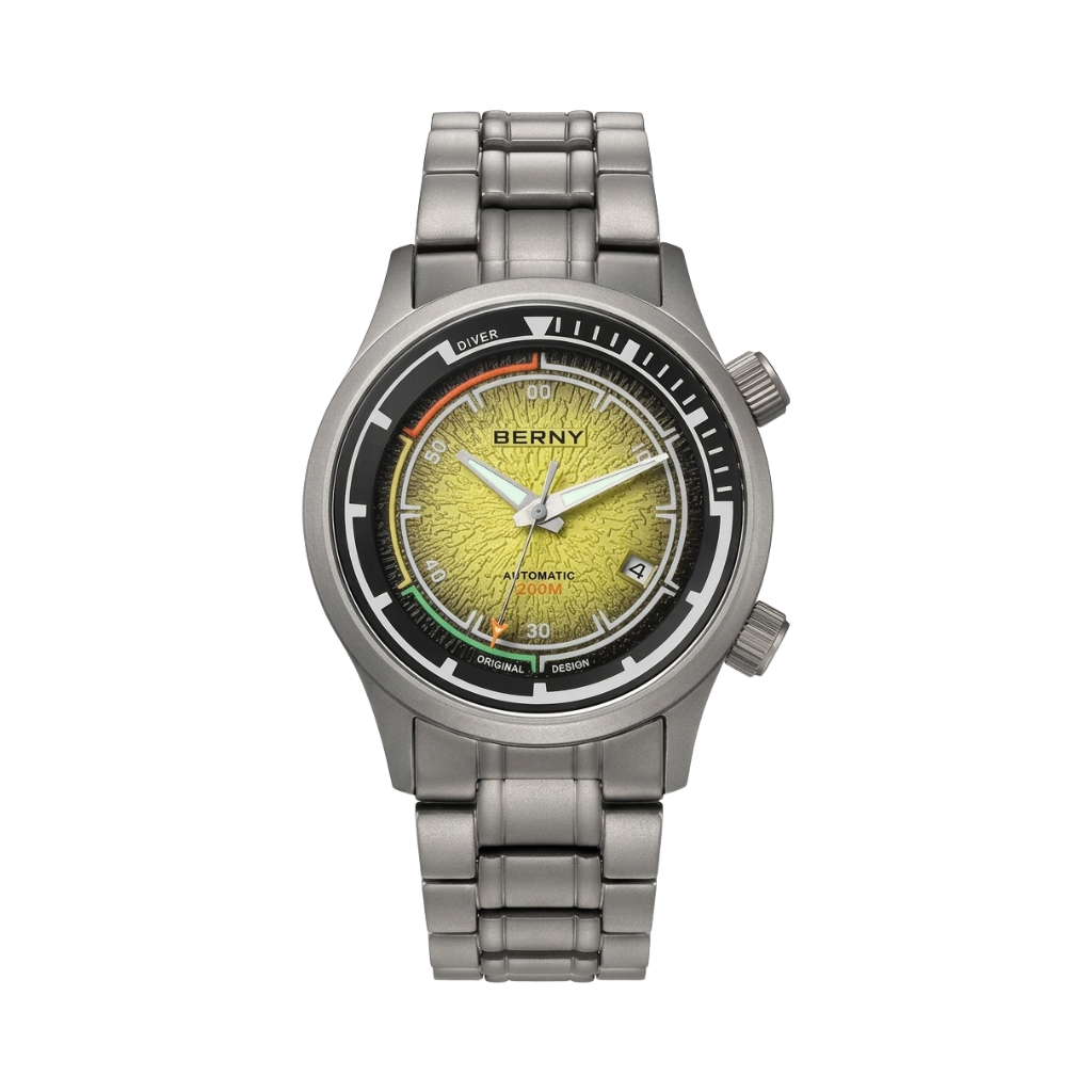 BERNY AMT159M - yellow dial front view packshot