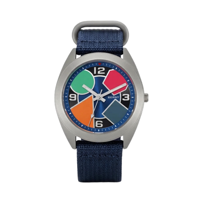 BERNY T2570M - blue dial front view packshot