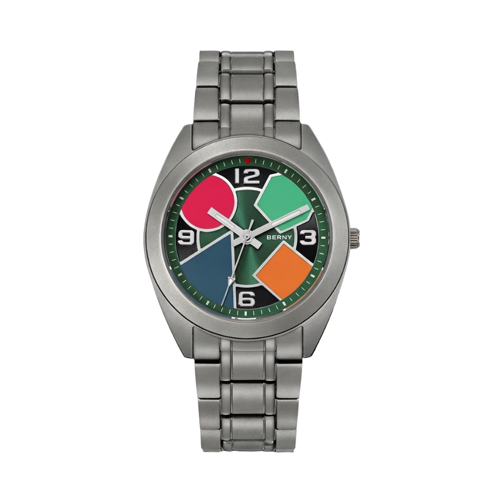 BERNY T2570M - green dial front view packshot