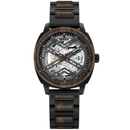 BOBO BIRD GT104/T106 - Au - dark wood skeleton dial