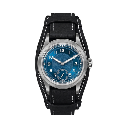 BODERRY HOU H1 - blue dial black strap front view packshot