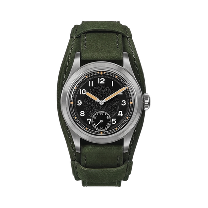 BODERRY HOU H1 - black dial green strap front view packshot
