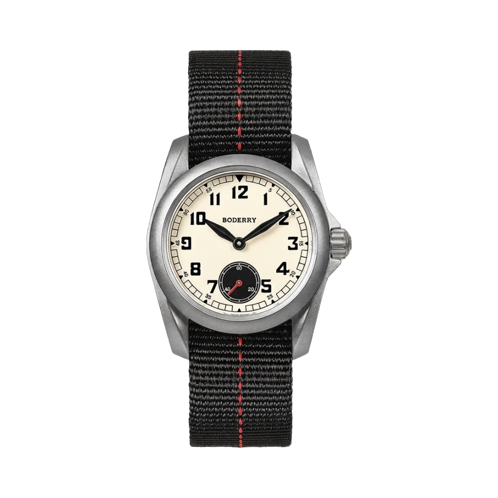 BODERRY Voyager S72 - cream dial no date front view packshot