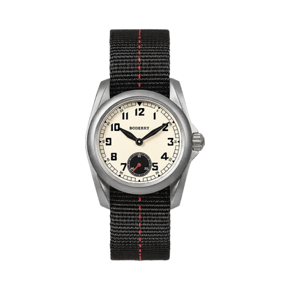 BODERRY Voyager S72 - cream dial no date front view packshot