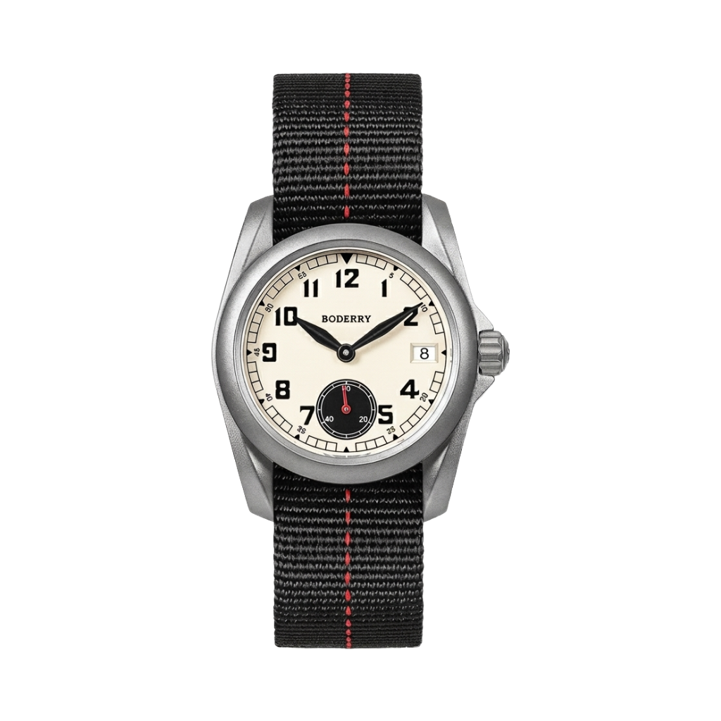 BODERRY Voyager S72 - cream dial with date front view packshot