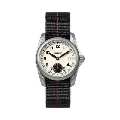 BODERRY Voyager S72 - cream dial with date front view packshot