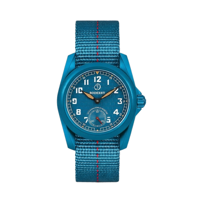 BODERRY Voyager S72 - blue dial no date front view packshot