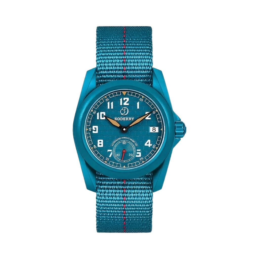 BODERRY Voyager S72 - blue dial with date front view packshot