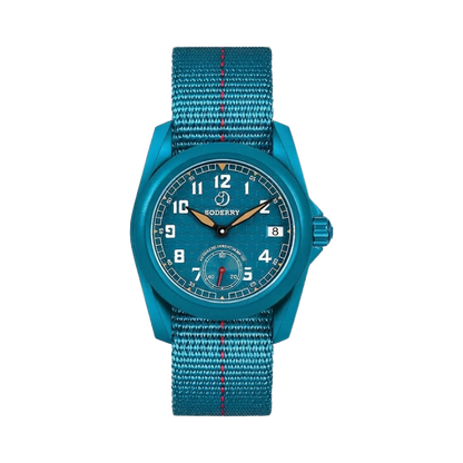 BODERRY Voyager S72 - blue dial with date front view packshot