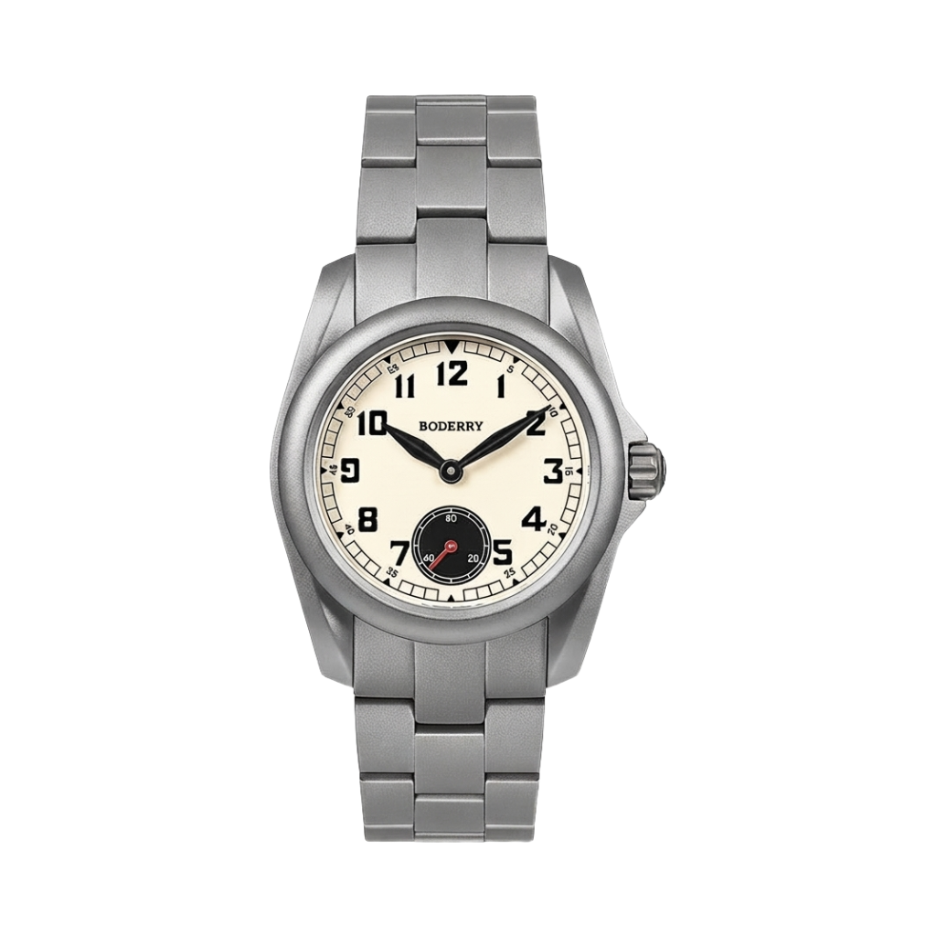 BODERRY Voyager S72 - cream dial no date front view packshot