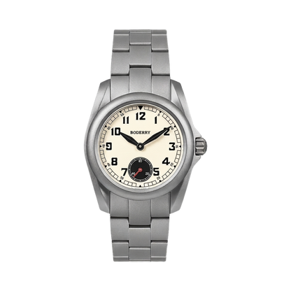 BODERRY Voyager S72 - cream dial no date front view packshot