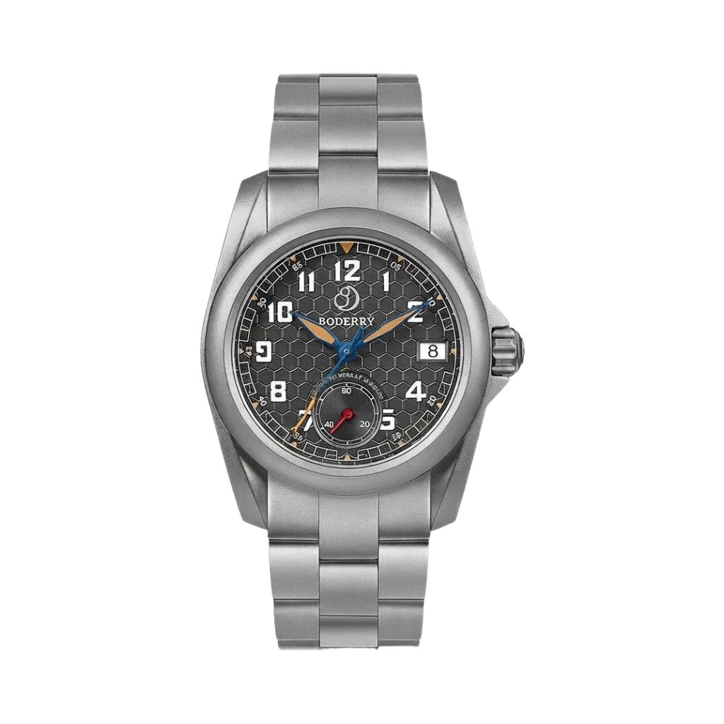 BODERRY Voyager S72 - grey dial with date front view packshot