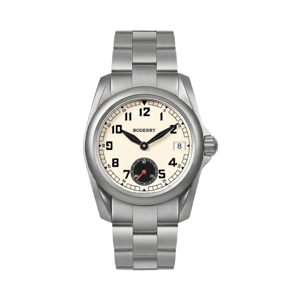 BODERRY Voyager S72 - cream dial with date front view packshot