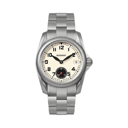 BODERRY Voyager S72 - cream dial with date front view packshot
