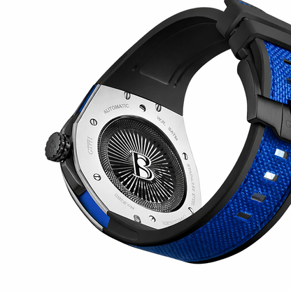 Bonest Gatti BG5803 automatic mechanical watch case back with engraved rotor and 5 ATM marking