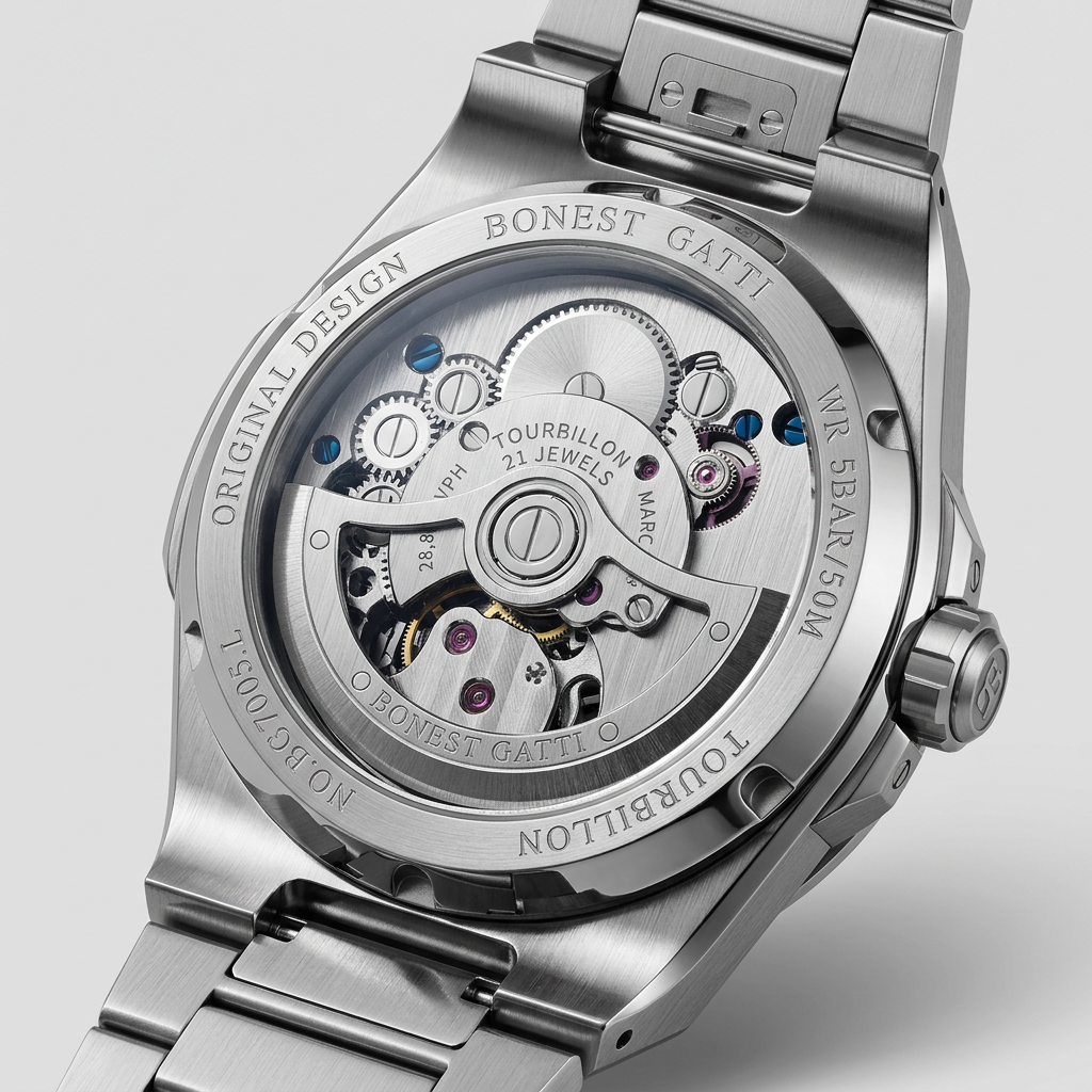 BONEST GATTI BG7005 - Aut - luxury automatic watch Case Back view