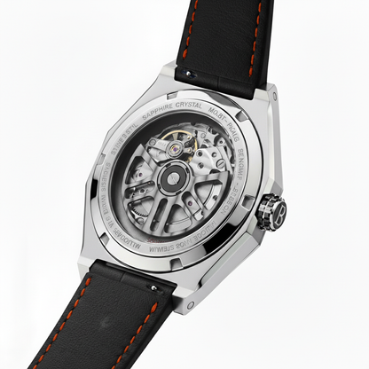 BONEST GATTI BG7601 transparent case back revealing automatic mechanical movement