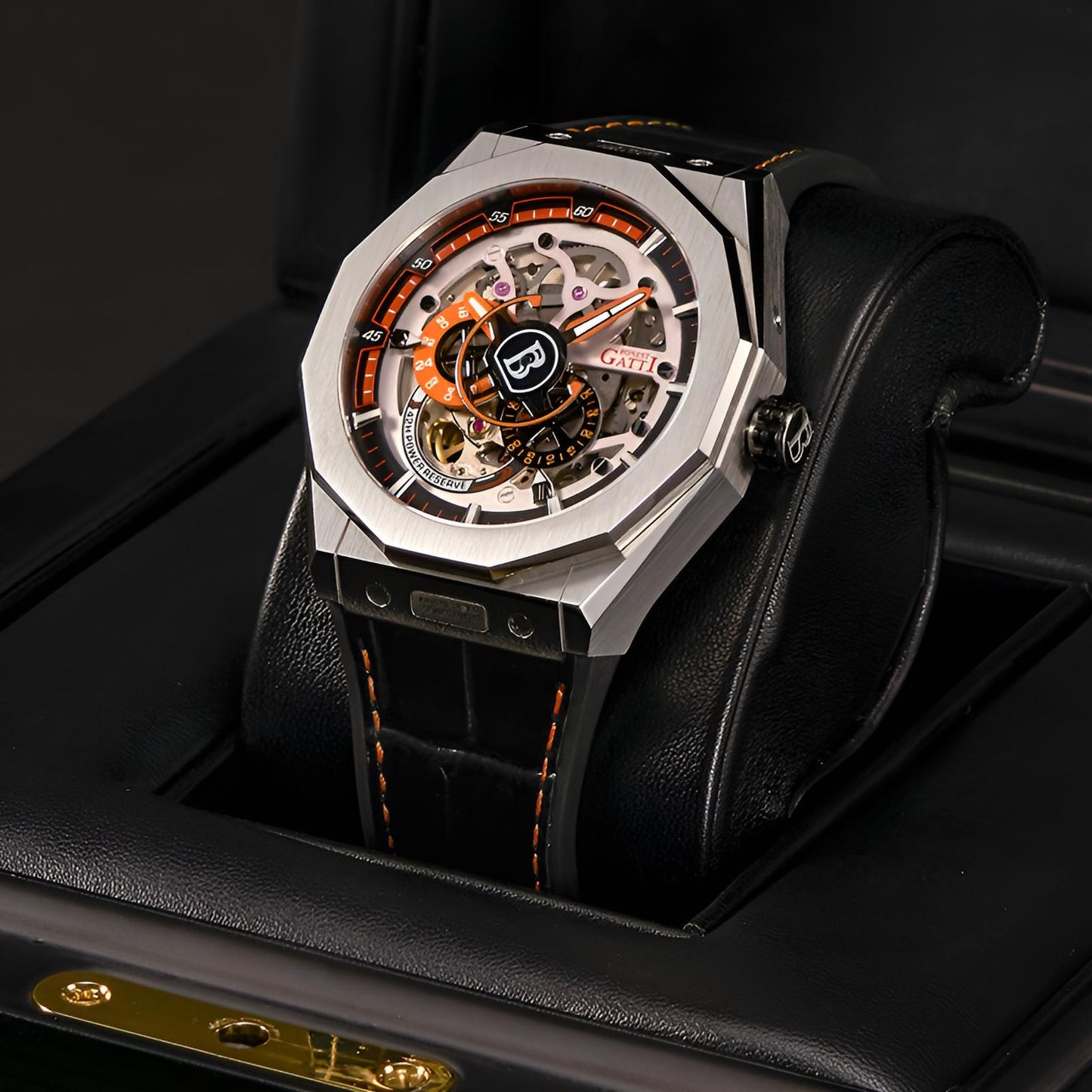 BONEST GATTI BG7601 men’s automatic watch presented in luxury storage box