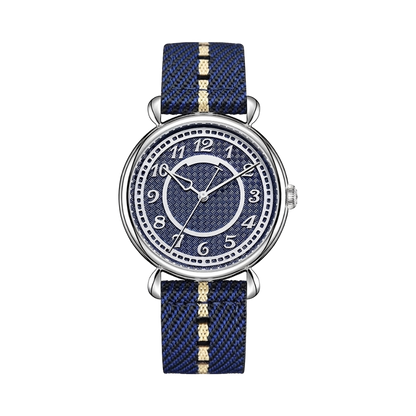 BREITVACHER Basketweave - navy blue dial front view packshot