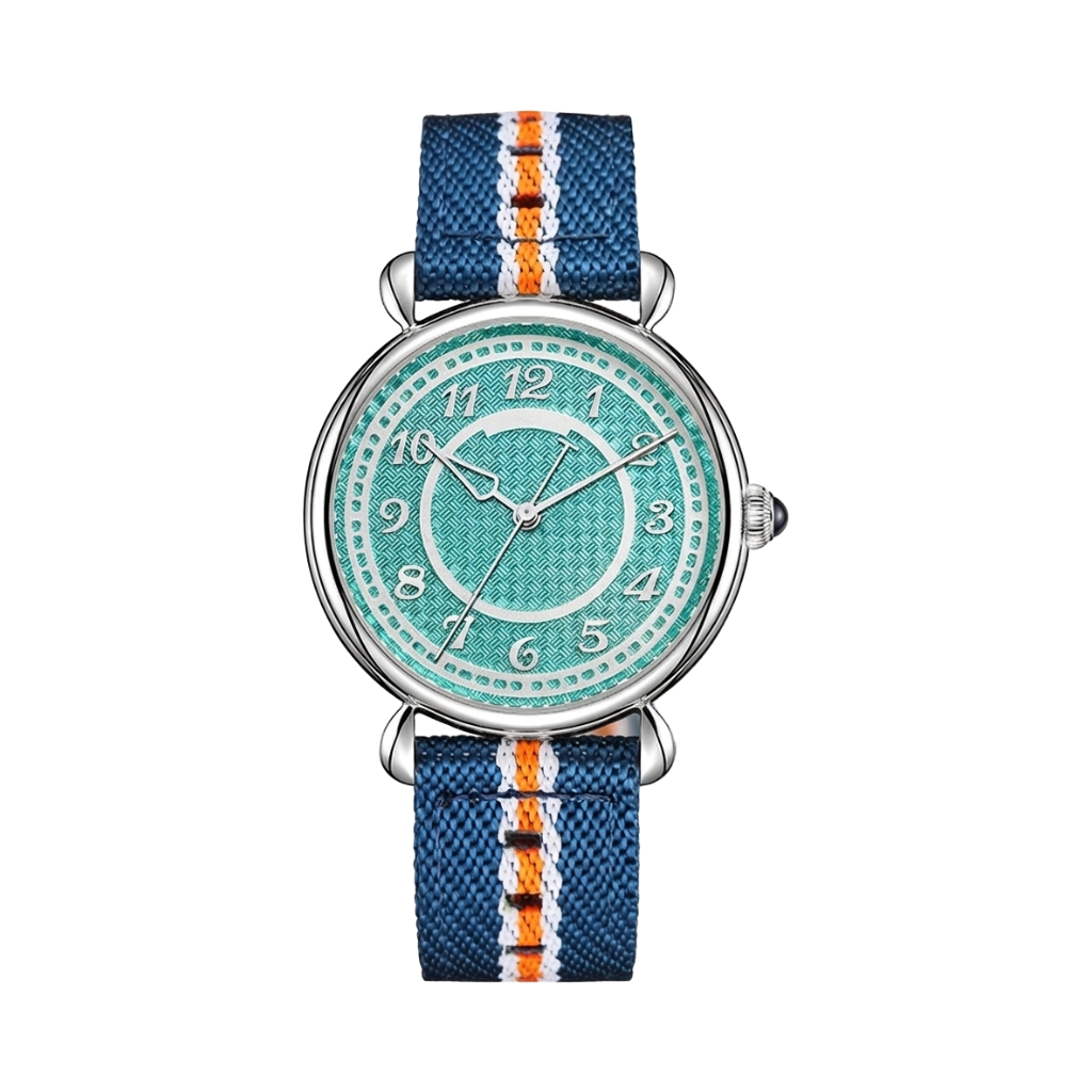 BREITVACHER Basketweave - turquoise dial front view packshot