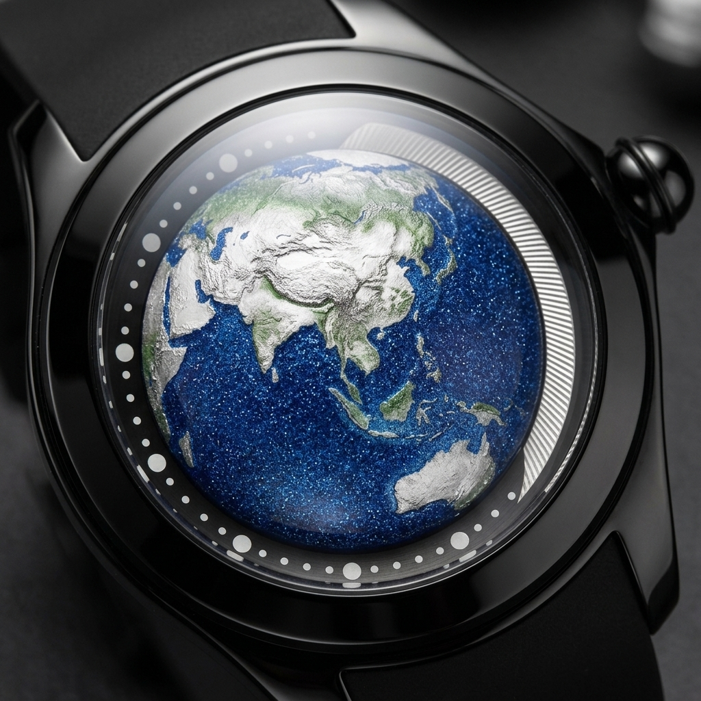 BREITVACHER Blue Planet - dial macro detail
