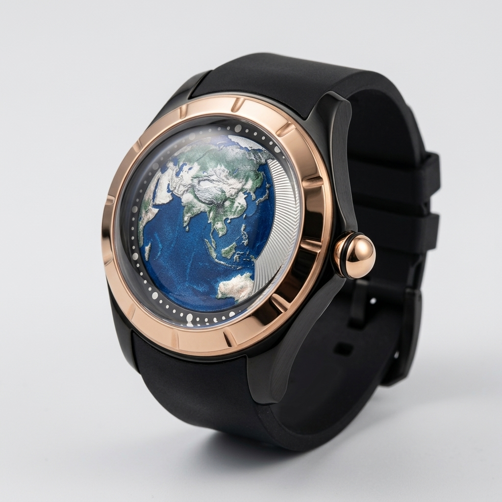 BREITVACHER Blue Planet - three-quarter case view