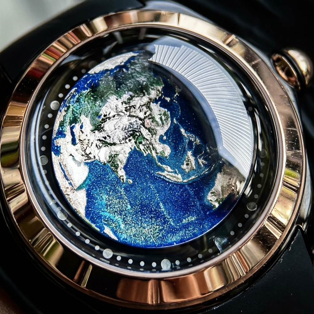 BREITVACHER Blue Planet - dial macro detail