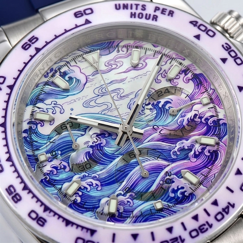 BREITVACHER Great Wave Chronograph - dial macro detail