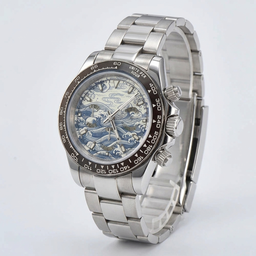 BREITVACHER Great Wave Chronograph - three-quarter case view