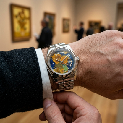 BREITVACHER Van Gogh Day-Date - wrist shot lifestyle