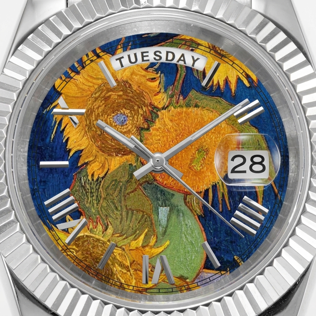 BREITVACHER Van Gogh Day-Date - dial macro detail