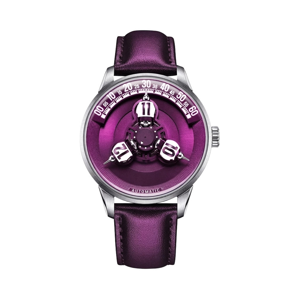 BREITVACHER Vortichron - purple dial front view packshot