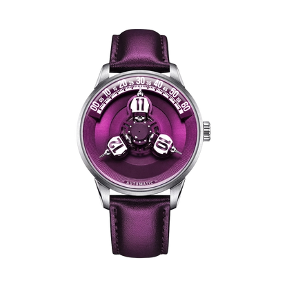BREITVACHER Vortichron - purple dial front view packshot