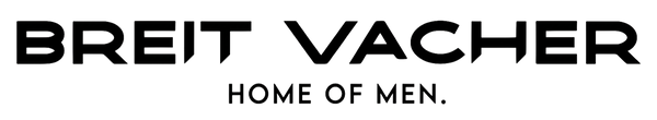 Breit Vacher logo in black text on a white background, with the words 'BREIT VACHER' in large letters and 'HOME OF MEN.' below.