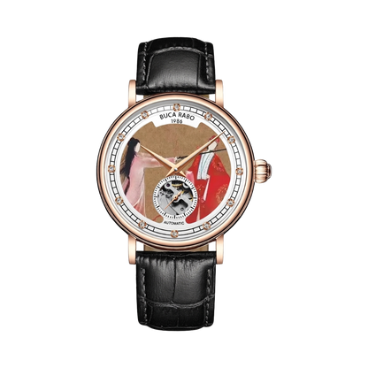 BUCA RABO NHCO-DHXY - black leather strap front view packshot