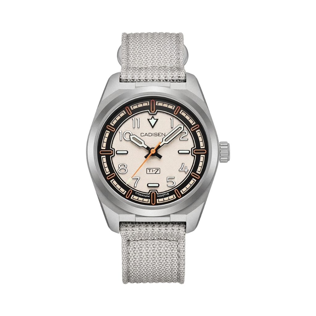 CADISEN C8248 - ivory dial sand strap front view packshot