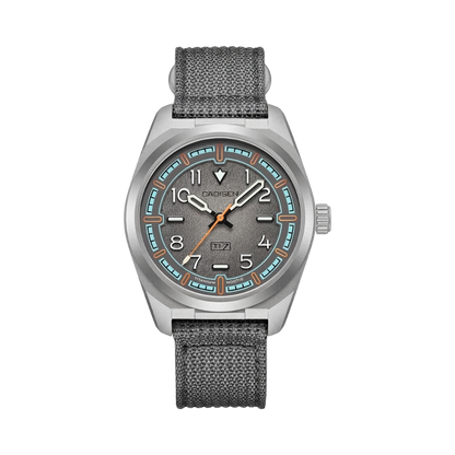 CADISEN C8248 - graphite dial grey strap front view packshot