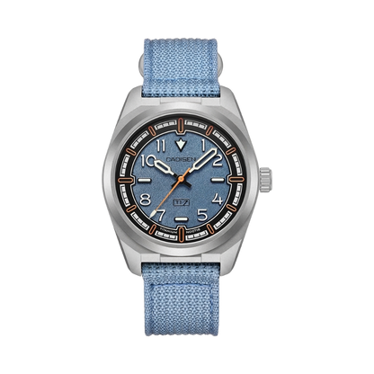 CADISEN C8248 - blue dial light blue strap front view packshot