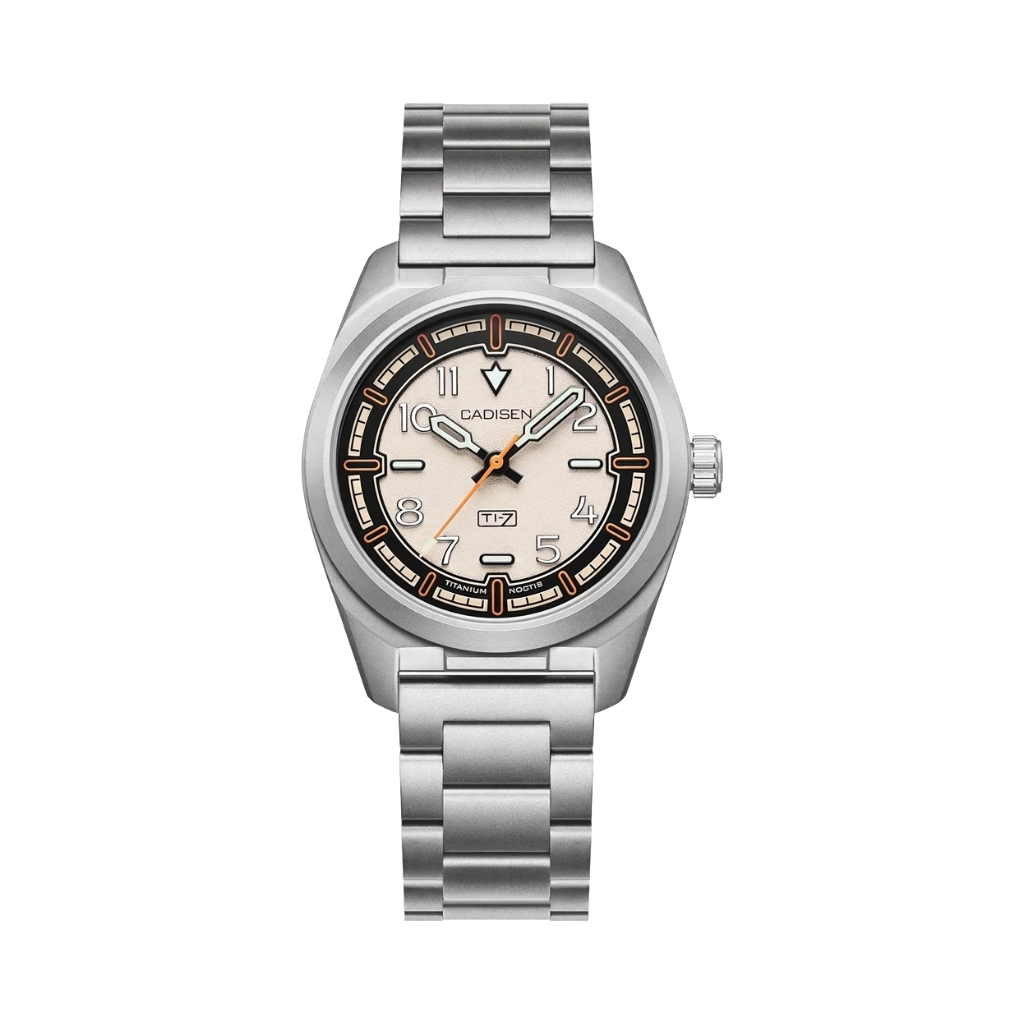 CADISEN C8248 Titanium Bracelet - Titanium Automatic Watch with Segmented Luminous Dial