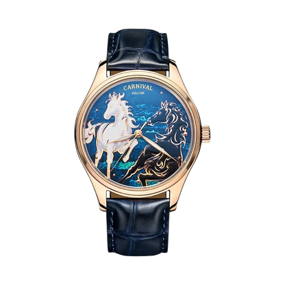 CARNIVAL 515 - blue horse dial front view packshot