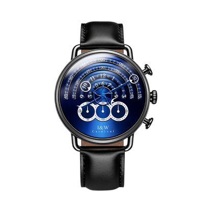 CARNIVAL 8816G - black case blue dial front view packshot