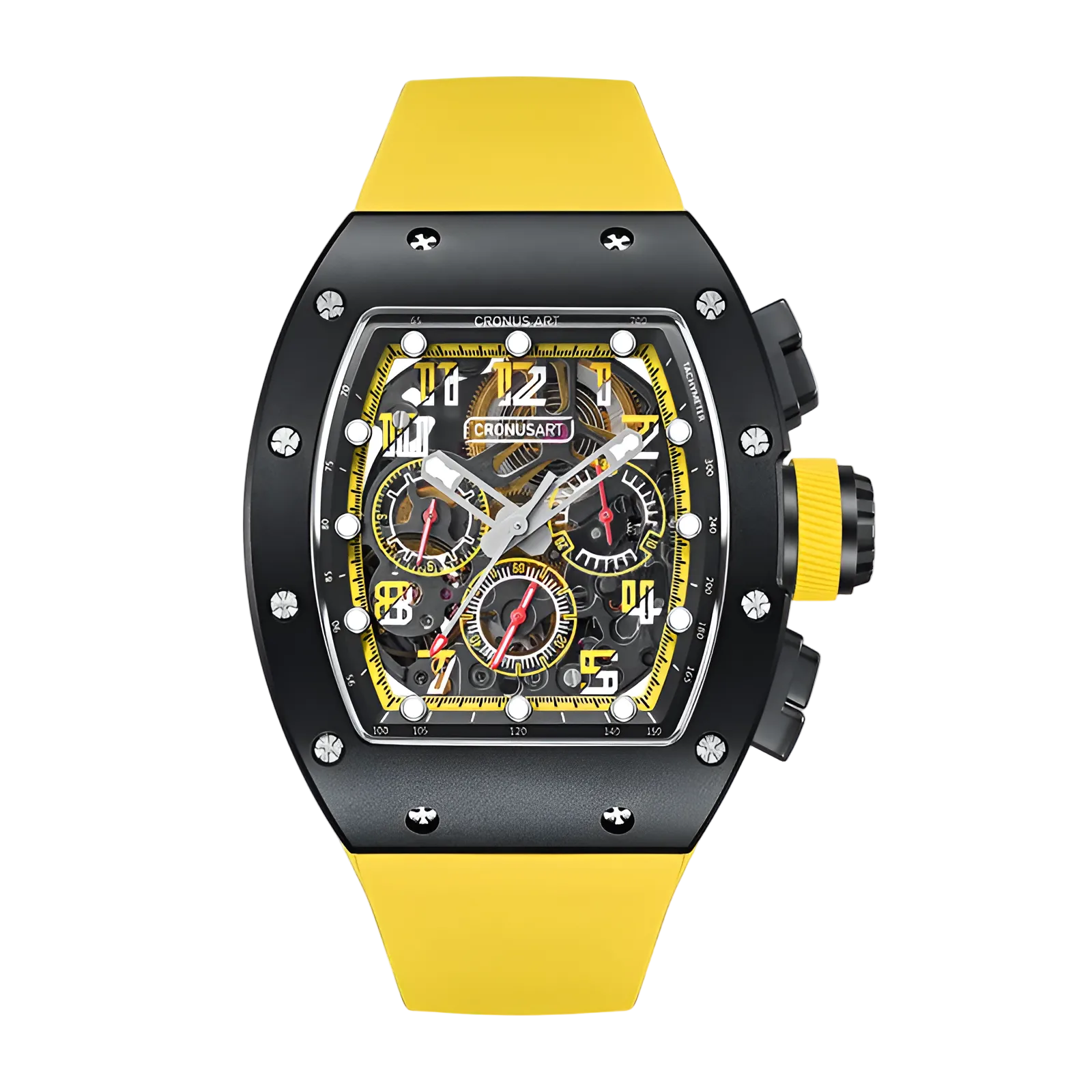 Cronusart CM002-01X Tonneau Automatic Chronograph Watch- Skeleton Edition