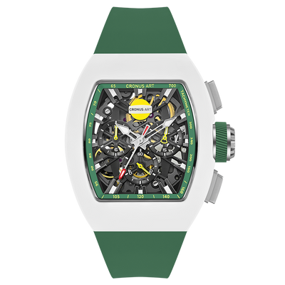 Cronusart CM011-008 - Ton - white case green strap
